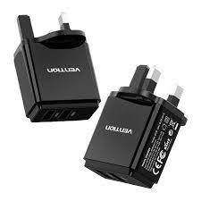 Vention Two-port USB A+C(18W/20W) Wall Charger UK-Plug , QC67-UK-B