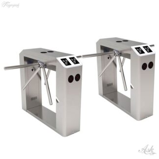 ZKTeco Access TS2222 Dual Lane Tripod Turnstile with Controller and Fingerprint & RFID Reader