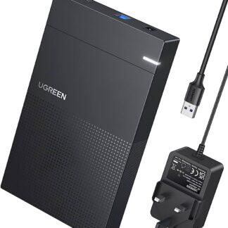 UGREEN USB 3.0 3.5/2.5 Hard Drive Enclosure with UK Power Adapter - US222