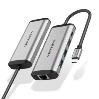Vention USB C Multi-function 5 in 1 Docking Station (HDMI/USB3.0*3/PD) 0.15M Gray - CNBHB