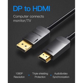 Vention 2M DP to HDMI Cable Black, HADBH