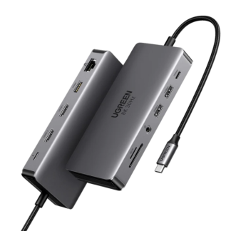 UGREEN 8 in 1 USB-C Adapter 2*HDMI/VGA/USB 3.2/PD - CM639