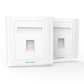 Vention 2 Port Keystone RJ-45 Jack Double FacePlate (VEN-IFBW0)