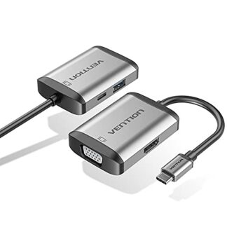 Vention HDMI to HDMI+VGA Converter 0.15M Gray Metal Type - AFVHB