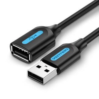 Vention USB 2.0 A Male to A Female Extension Cable 5M Black PVC Type - CBIBJ