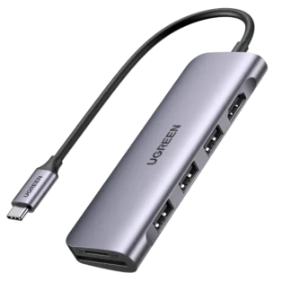UGREEN 6-in-1 USB-C Hub HDMI(4K@60Hz)/RJ45/PD/USB 3.2 - CM512