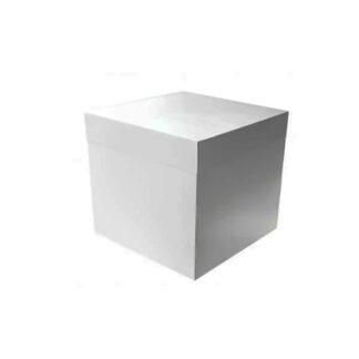 Tall White Cake Box with Lid 1kg – 10 x 10 x 10″