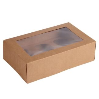 6-Hole Cupcake Box with Window