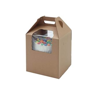 Tall Kraft Window Cake Box 3kg – 14 x 14 x 16″