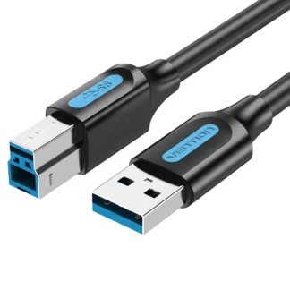 Vention USB 2.0 A Male to B Male Printer Cable with 2 Ferrite Core 5M Black - VAS-A16-B500